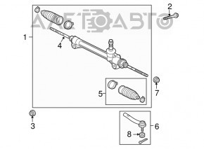 Steering tip right Lexus RX350 RX450h 10-15 CTR