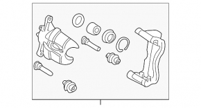 Front left caliper assembly for Lexus ES300 ES330