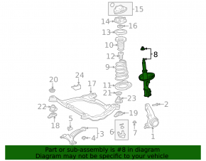 Front left shock absorber for Lexus ES300 ES330