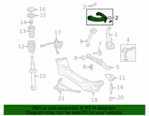 Upper control arm, front left, Lexus IS200 IS300 99-05