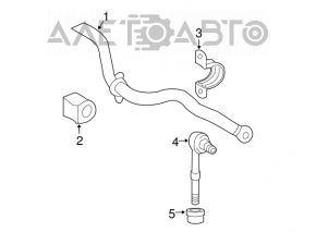 Rear stabilizer link left Toyota Rav4 13-18 CTR