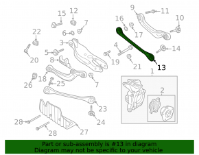Lower rear left transverse control arm Audi Q7 16- type 2, rusty