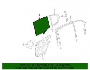 Glass door rear left BMW 5 G30 17-23