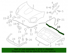 Mini Cooper Countryman R60 10-16 Windscreen Wiper Grille Seal