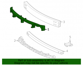 Front Bumper Absorber Upper Toyota Sienna 21-25
