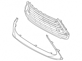Lower grille front bumper Lexus ES300h ES350 16-18 rest