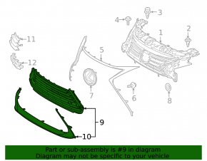 Lower grille front bumper Lexus ES300h ES350 16-18 rest