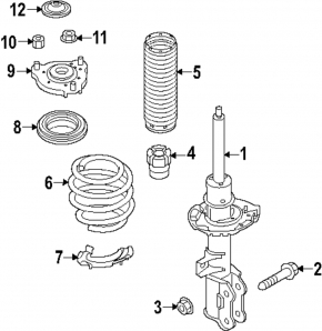 Front left shock absorber support for Hyundai Kona 23-25 Electric