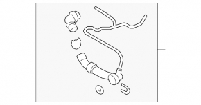 Upper cooling pipe Audi A3 8V 15-16 2.0 TDI