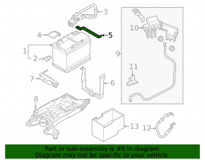 Battery mount for VW Taos 22-25