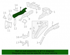 Front right quarter Honda CRV 17-22 graphite