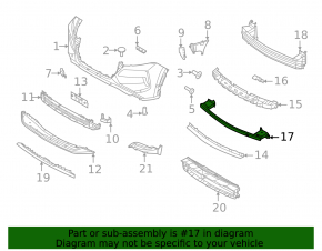 Front Bumper Lower Reinforcement Nissan Rogue 21-23 JP built
