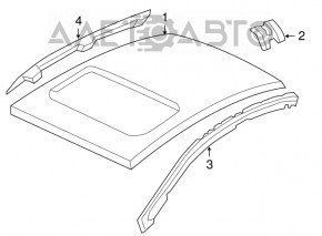 Roof metal Honda Civic 4d 06-09