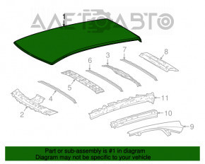 Roof metal Lexus RX350 RX450h 16-22 without sunroof