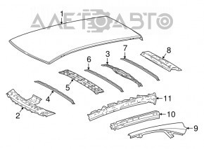 Roof metal Lexus RX350 RX450h 16-22 without sunroof