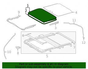 Lexus IS 14-20 sunroof assembly