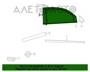 Door trim side front right rear Fiat 500 12-19