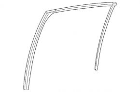 Rear left glass seal for Toyota Prius 50 19-22
