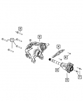 Intermediate shaft bracket for Jeep Grand Cherokee WL 22-25 PHEV