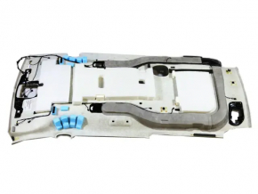 Chrysler Pacifica 17-20 headliner without panoramic windows, gray, creased, dented, scratched, needs cleaning