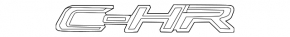 Emblem inscription C-HR trunk door Toyota C-HR 18-23