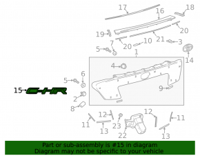 Emblem inscription C-HR trunk door Toyota C-HR 18-23