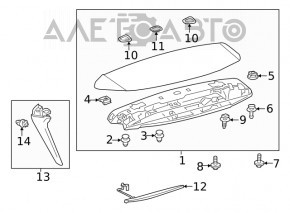 Lexus RX350 RX450h 16-22 Trunk Door Spoiler