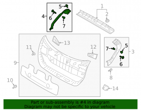 Left tailgate trim Hyundai Kona 18-23