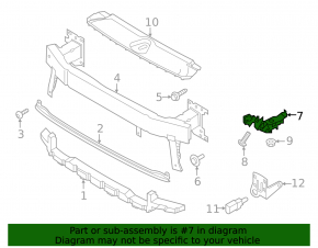 Front bumper mount left wing Audi Q3 83A 19-25
