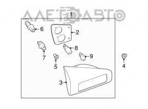 Subaru B10 Tribeca right trunk lid inner light