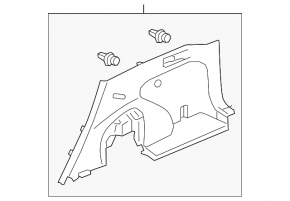 Right arch trim Honda CRV 12-14 ser