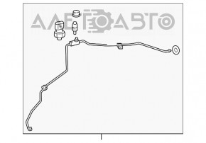 Air conditioner tube heater-condenser Lexus RX450h 16-19