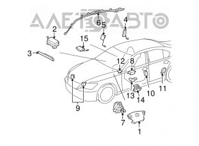 Front left airbag sensor for Lexus LS460 LS600h 07-12