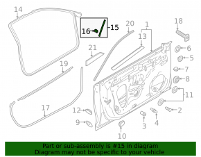 Fastening of the door trim side front left Audi A5 F5 17- front