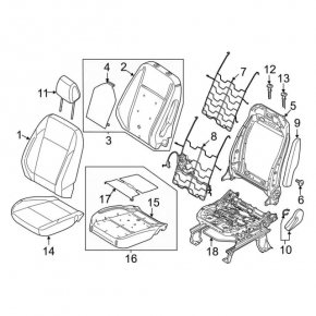 Heated Driver's Seat Ford C-max MK2 13-18 