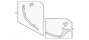 Right radiator grille molding for Mazda CX-3 16-21