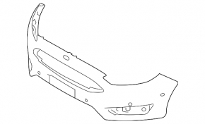 Front bare bumper Ford Focus mk3 15-18 rest under hook with plug