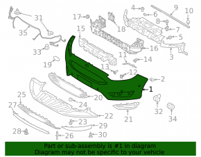 Front bare bumper Ford Focus mk3 15-18 rest under hook with plug