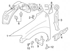 Front right fender Nissan Murano 09-14