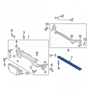 TV lower bar Lincoln MKZ 13-20 rusty