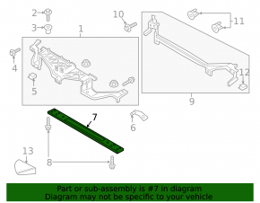 TV lower bar Lincoln MKZ 13-20 rusty