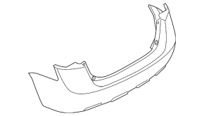 Bare rear bumper for Nissan Rogue 2015