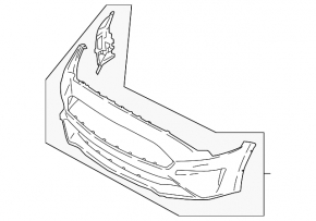 Front bumper bare Ford Mustang mk6 18-23 rest
