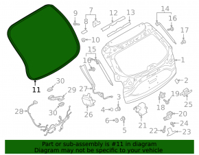 Rubber seal for tailgate Mazda CX-5 17-24