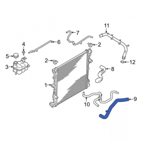 Lower cooling pipe Ford Explorer 20-24 3.0T