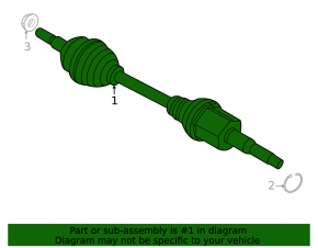 Front left half shaft for Ford Escape MK4 2020 1.5T, 2.0T, rusty