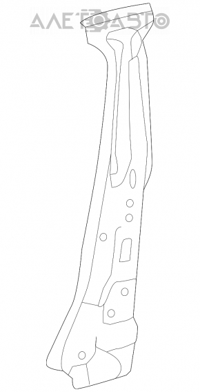 Body pillar central left Mercedes CLA 14-19 on the body, butt