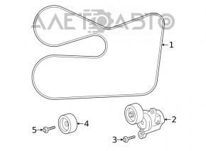 Toyota Highlander 20 drive belt tensioner roller - broken mount