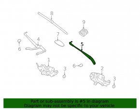Left windshield wiper arm for Mercedes W221