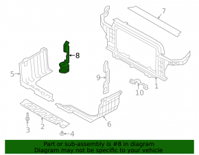 Radiator deflector right Hyundai Veloster 12-13